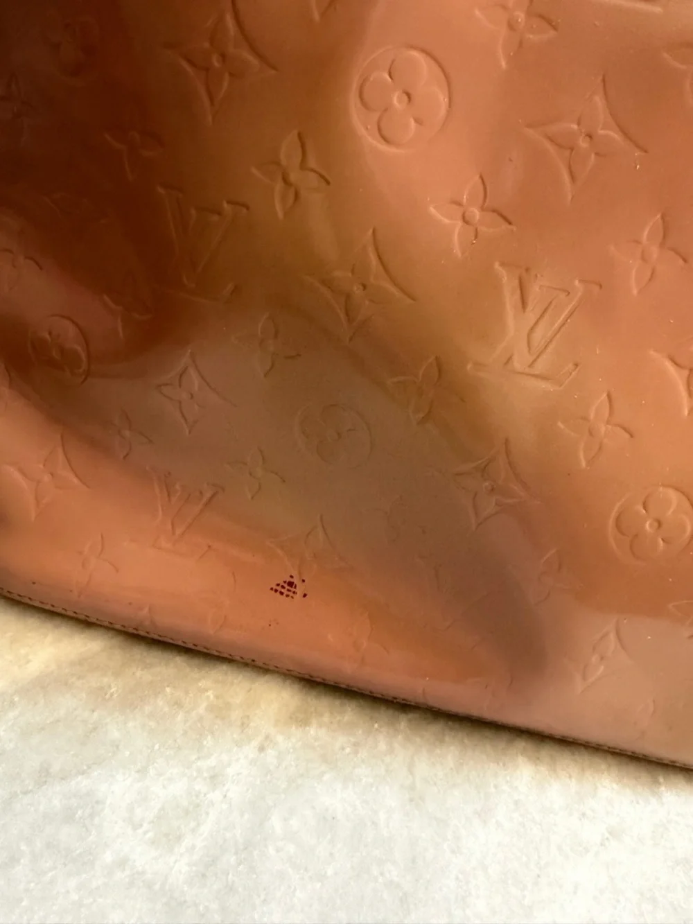 Louis Vuitton Vernis Houston Tote Bag Monogram Rose Pink Patent Leather⁠